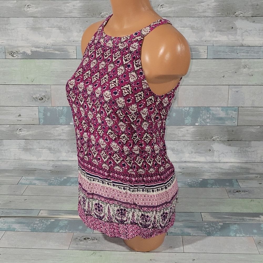 Lucy & Laurel Printed Tank Top sz Medium - Picture 2 of 4